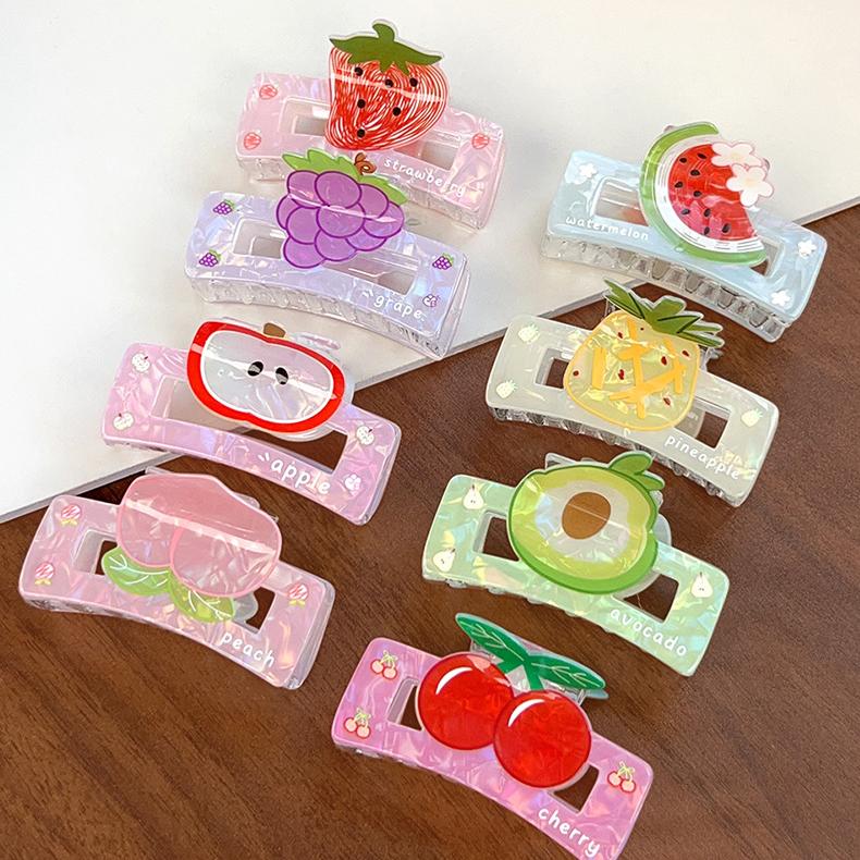 1 Piece Fruits Series Acrylic Women's Hair Claws Picture2