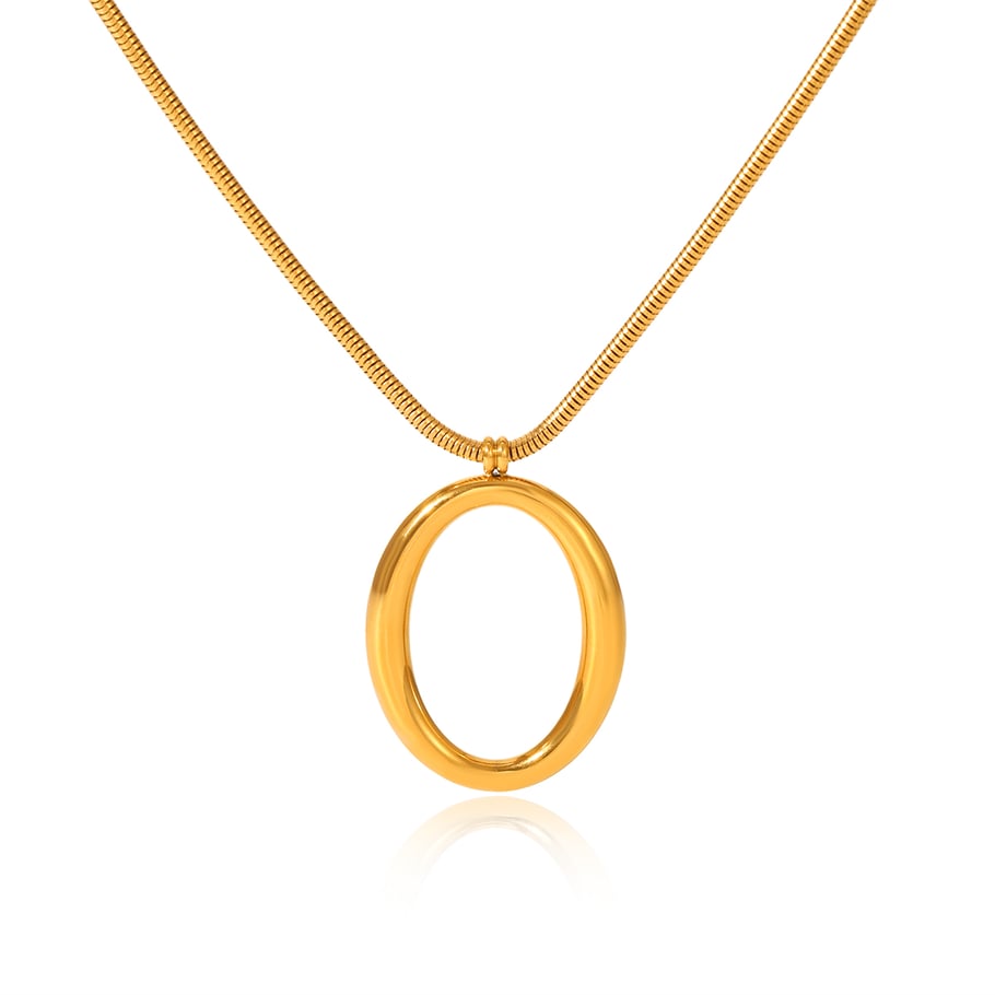 1 Piece Irregular Shape Stainless Steel  Gold Color  Women's Pendant Necklaces 