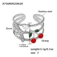 A756-Steel Cherry Ring/No.7 Picture2