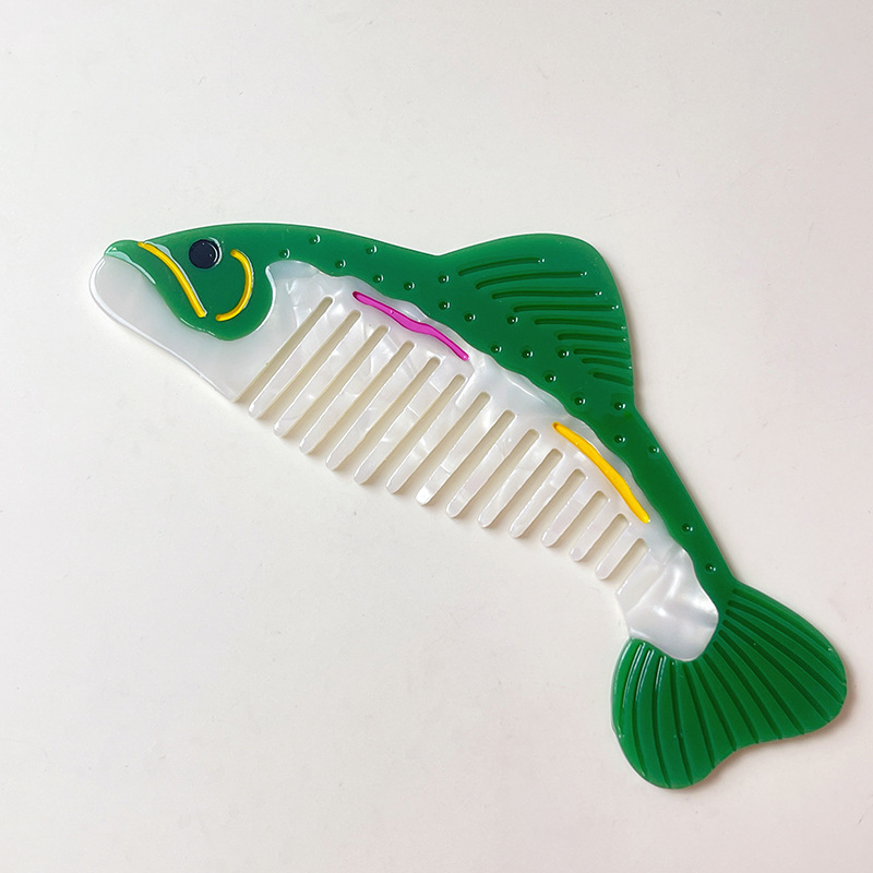 1 Piece Marine Organism Cellulose Acetate Sheet Women's Combs 