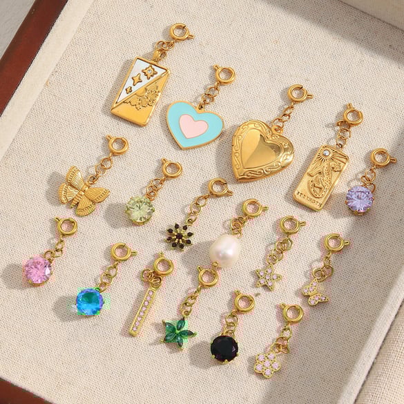 1 Piece Heart Stainless Steel Gold Color Pendant