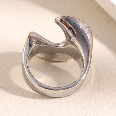 1 Piece Simple Series Casual Mixed Color Stainless Steel Statement Rings h5 Picture3