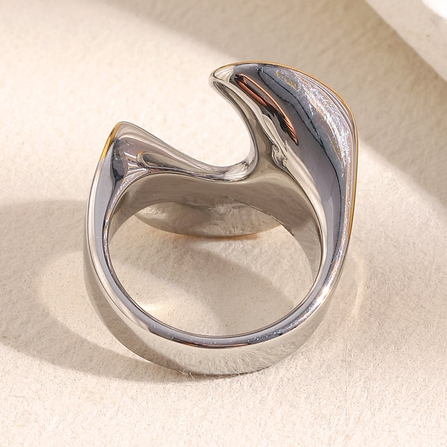 1 Piece Simple Series Casual Mixed Color Stainless Steel Statement Rings Picture3