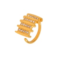 A788-Golden full diamond ring/No.7 