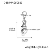 D285-Steel conch pendant 4 pieces Picture12
