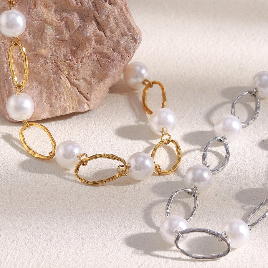 1 Piece Classic Series Oval Stainless Steel Gold Color Women's Chain Bracelets Picture3