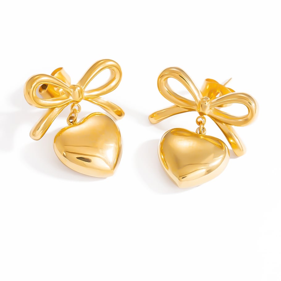 1 Pair Flower Stainless Steel Women's Stud Earrings