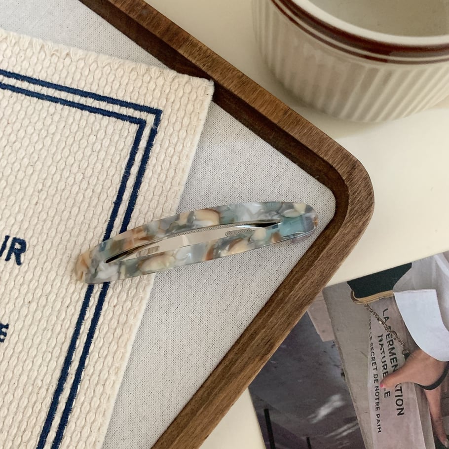 1 paar Simple Series Retro gemengde kleur acetaat haarspeldjes voor dames 