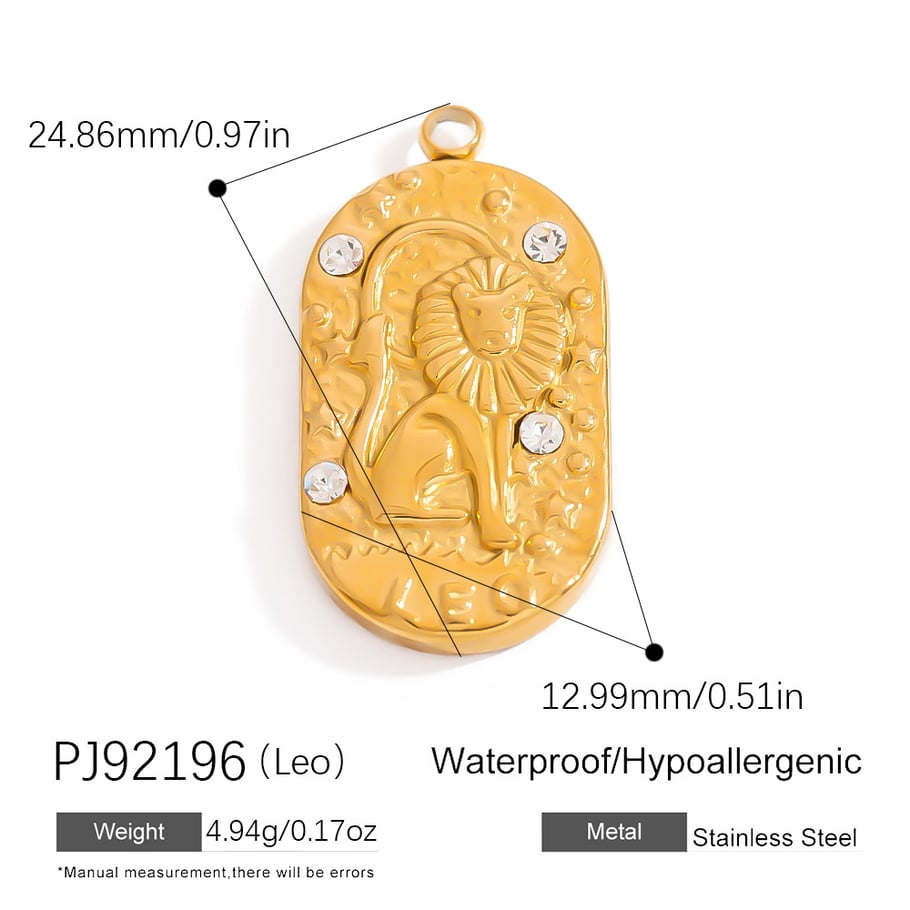 1 Piece Simple Classic With Constellation Element DIY Stainless Steel Women's Pendant 