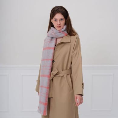 1 Piece Cozy Daily Plaid Polyester Women's Winter Scarves h5 Picture3