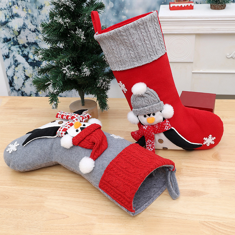 1 Piece Cute Christmas Decorative Stocking Picture2