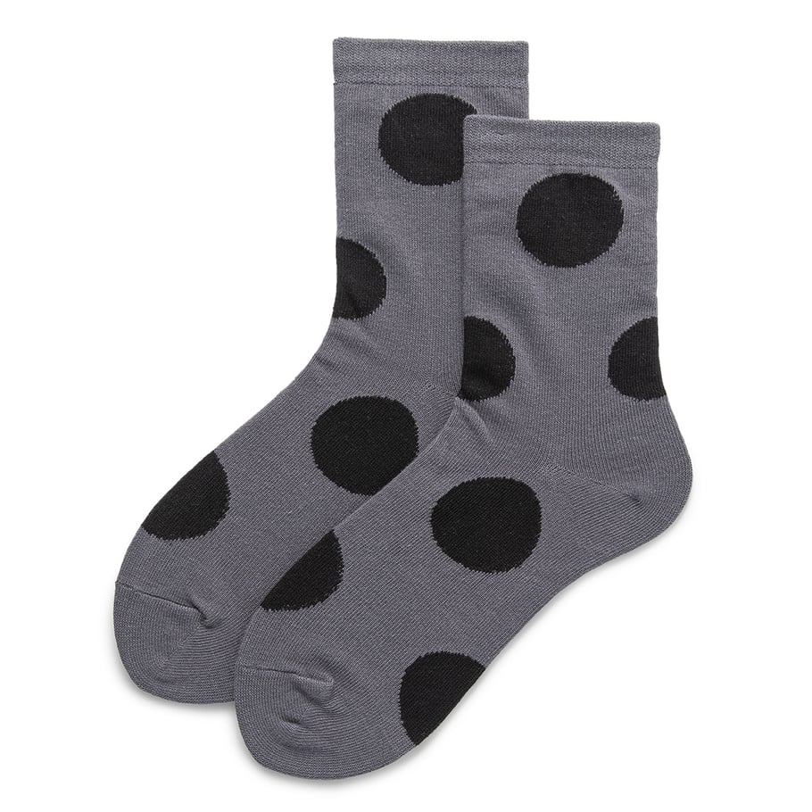 1 Pair  Adorable Polka Dot Color - Blocking Women's Mid - Calf Socks 