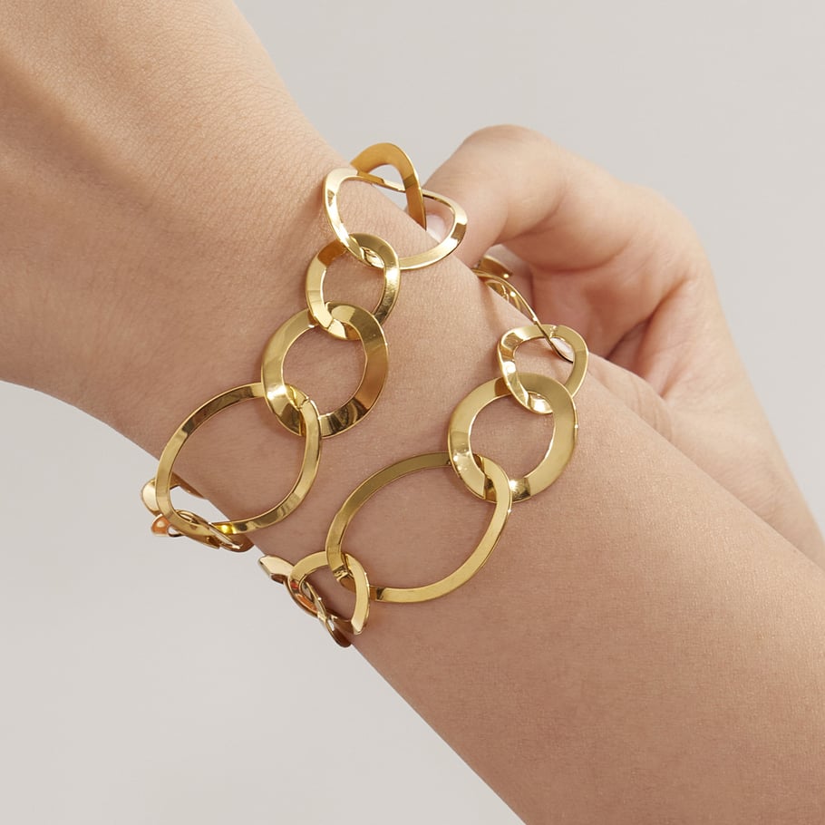 Irregular Oval Shape Stainless Steel Gold Color Women's Jewelry Sets Picture4