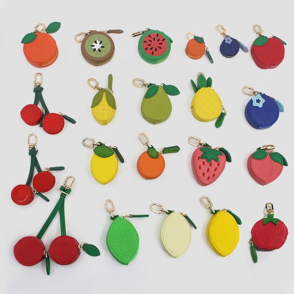 1 Piece Vivid Series Natural Fruit Synthetic Fiber Women's Wallet Pendant 2