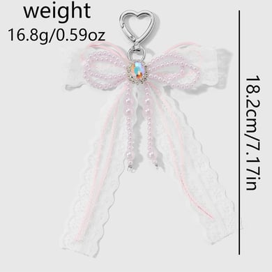 1 Piece Sweet Beaded Bow Knot Bag Charm h5 Picture12