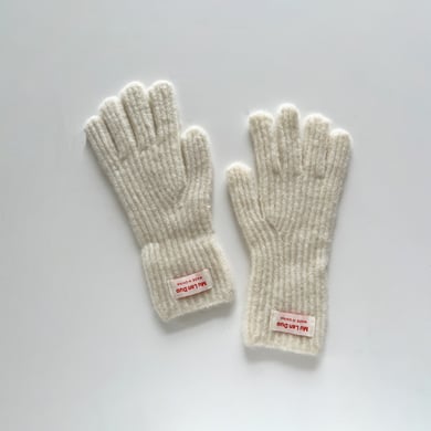 1 Pair Daily Solid Color Polyester Women's Gloves h5 