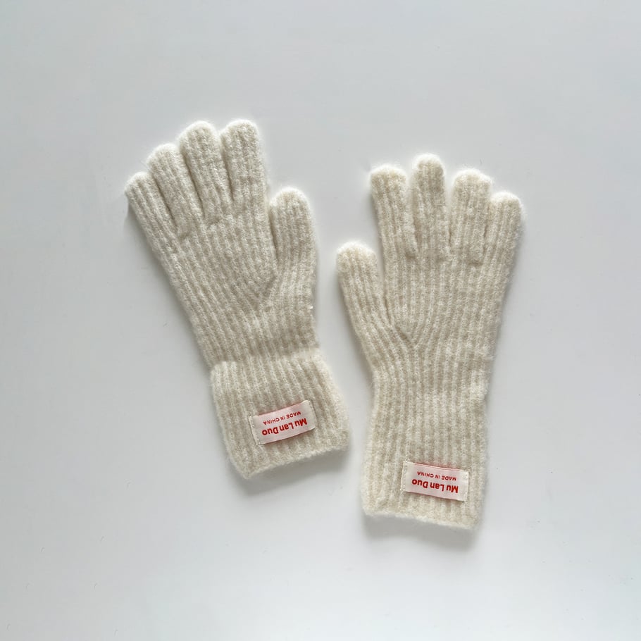 1 Pair Daily Solid Color Polyester Women's Gloves 