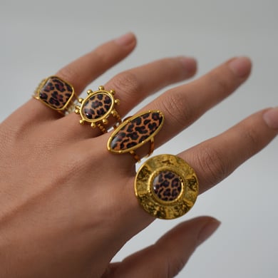 1 Piece Simple Irregular Shape Stainless Steel  Gold Color Women's Statement Rings h5 Picture3