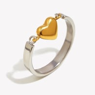 Small Heart Ring-Two Colors/number 6 