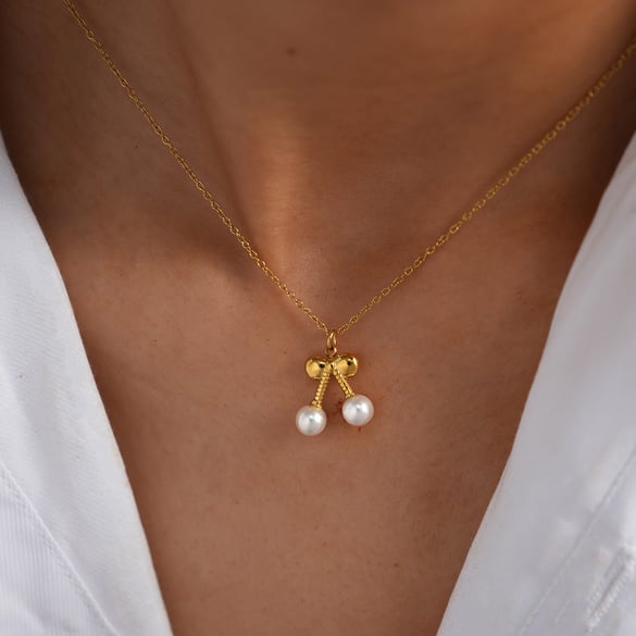 1 Piece Casual Food Stainless Steel  Gold Color  Women's Pendant Necklaces 2