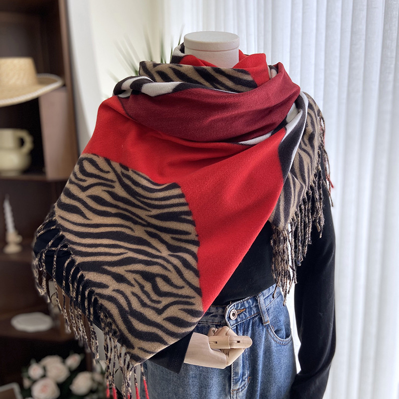 1 Piece Retro Leopard Print Rayon Women's Winter Scarves 