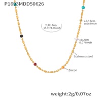 P1693-Gold Necklace-40+5cm Picture8