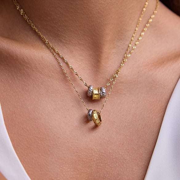 1 Piece Simple Circle Stainless Steel Gold&Silver Color Women's Pendant Necklaces 2