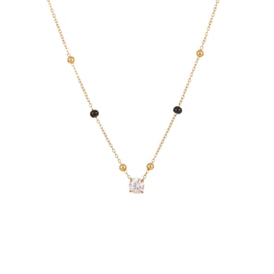 1 Piece Simple Elegant Circle Rectangle Stainless Steel   Women's Chain Necklaces h5 Picture5