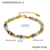 E589-Bracciale con perline di abaco in oro-n. 3 Immagine3