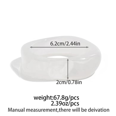 1 Piece Retro Irregular Shape Gradient Color Resin Bangle h5 Picture2