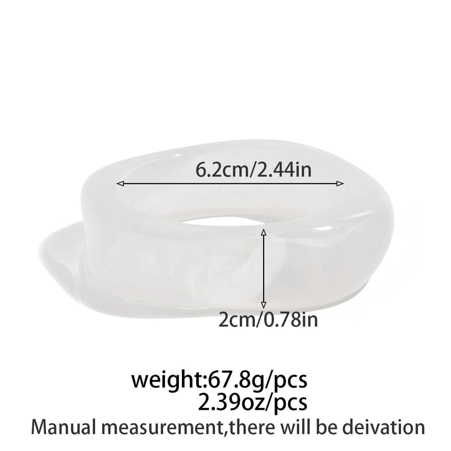 1 Piece Retro Irregular Shape Gradient Color Resin Bangle Picture2