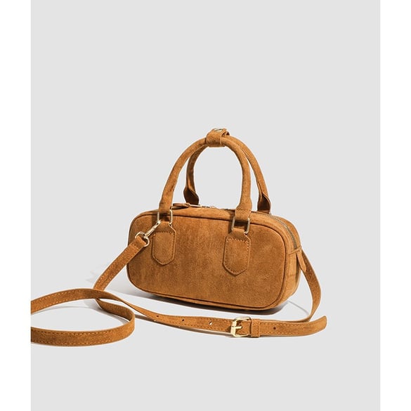 Borsa da donna in pelle scamosciata PU tinta unita casual, serie semplice, 1 pezzo
