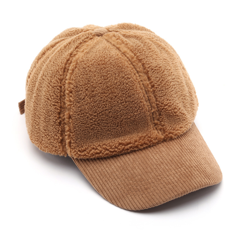 1 Piece Casual Solid Color Plush Baseball Cap Picture4