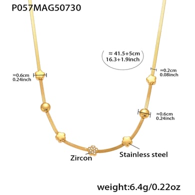 1 Piece Luxurious Star Stainless Steel Gold Color Women's Pendant Necklaces h5 