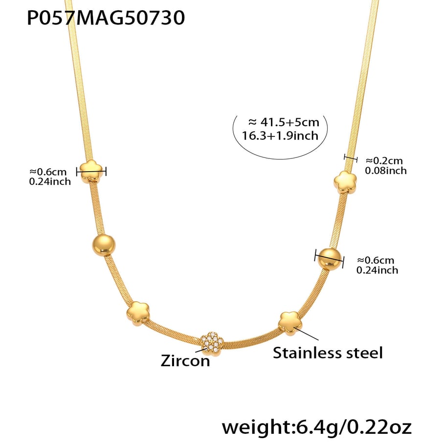 1 Piece Luxurious Star Stainless Steel Gold Color Women's Pendant Necklaces 