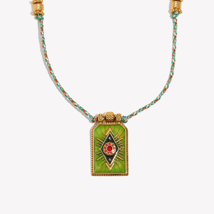 1 Piece Luxurious Eye Tarot Stainless Steel Gold Color Women's Pendant Necklaces 