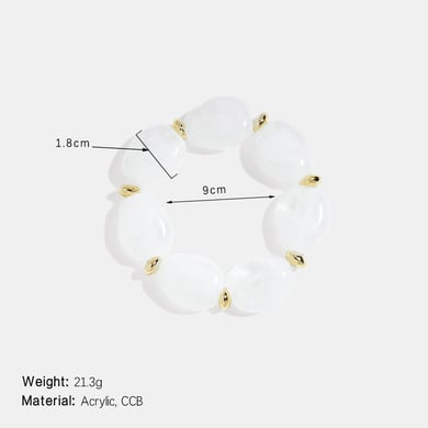 1 Piece Irregular Shape Acrylic Beaded Bracelet h5 Picture2