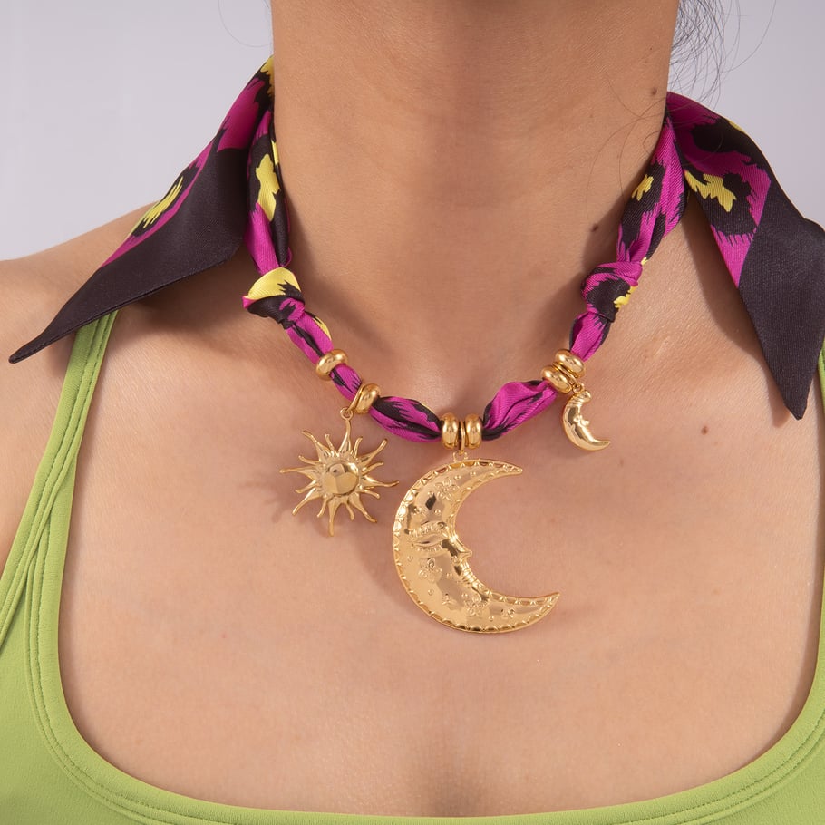 1 Piece Luxurious Heart Leopard Print Stainless Steel Gold Color Women's Pendant Necklaces Picture5