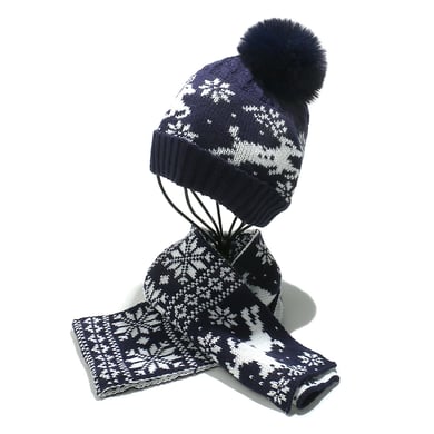 1 Set Christmas Knitted Scarf and Hat h5 Picture6