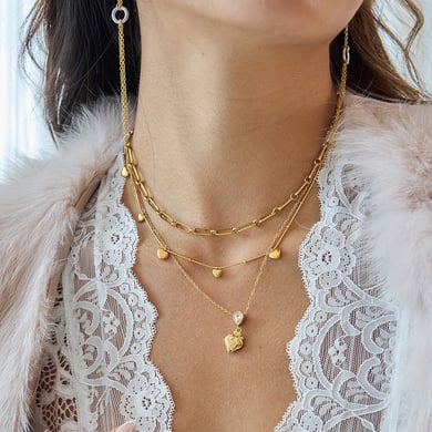 1 Stück süße Tropfen Erdbeere Edelstahl Gold Farbe Damen Anhänger Halsketten h5 Bild4