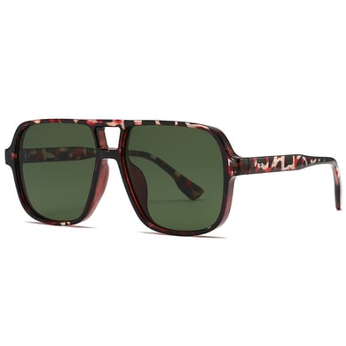 1 Paar einfache klassische Patchwork-Sonnenbrille mit Leopardenmuster und gemischten Farben für Damen h5 Bild2