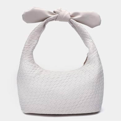 Bolso de mano de PU para mujer, serie simple, con lazo dulce, 1 pieza h5 Imagen5
