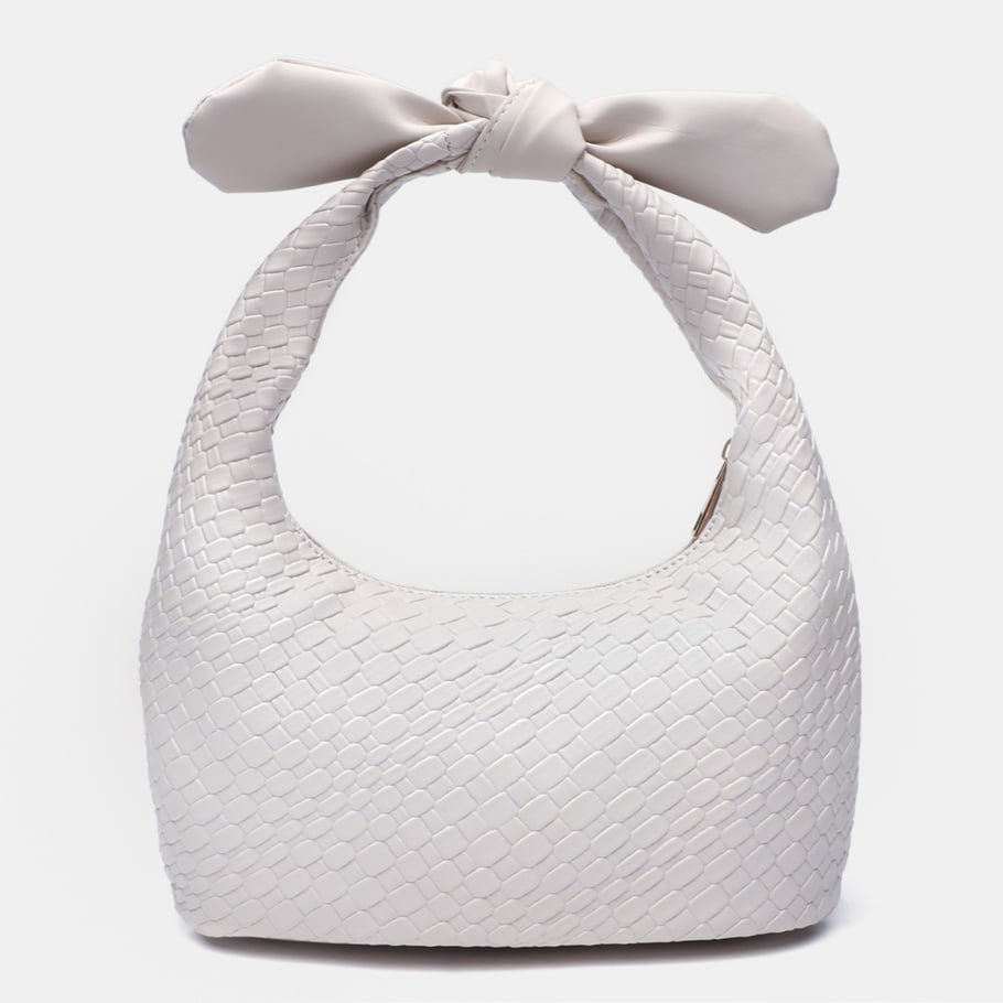 Bolso de mano de PU para mujer, serie simple, con lazo dulce, 1 pieza Imagen5