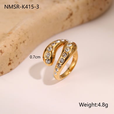 1 Piece Simple Heart Stainless Steel Statement Rings h5 
