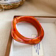 Armband - Oranje - Gedraaid Afbeelding3