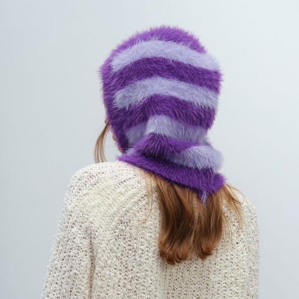 1 Piece Classic Strip Synthetic Fiber Women's Hats