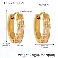 F512-Goldene Zirkon Ohrringe-M Bild2