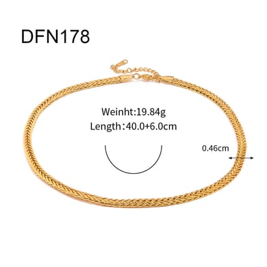 1 Piece Simple Daily Chain Stainless Steel  Women's Chain Necklaces h5 