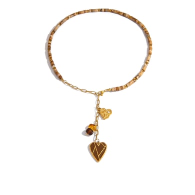 1 Piece Luxurious Irregular Shape Heart Stainless Steel  Women's Beaded Necklaces h5 
