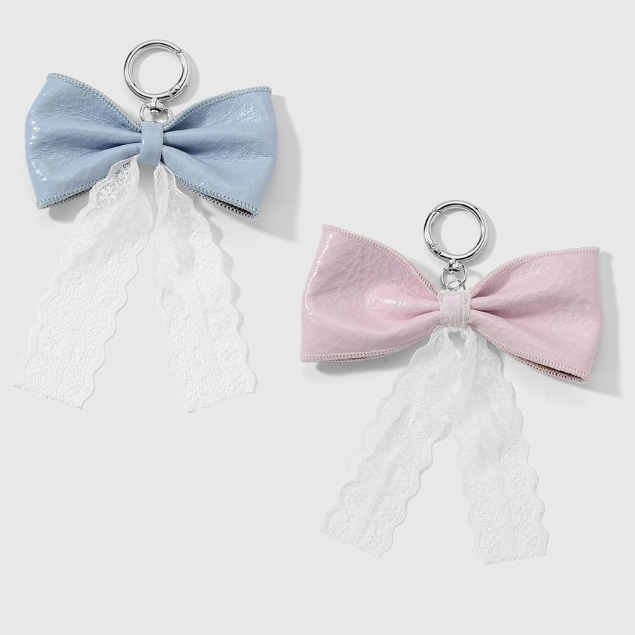 1 Piece Leather Bow Knot Bag Charm Picture4
